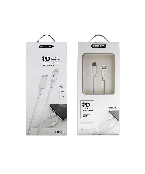 Sendem M26pro USB C To IPhone Cable 1 M - White