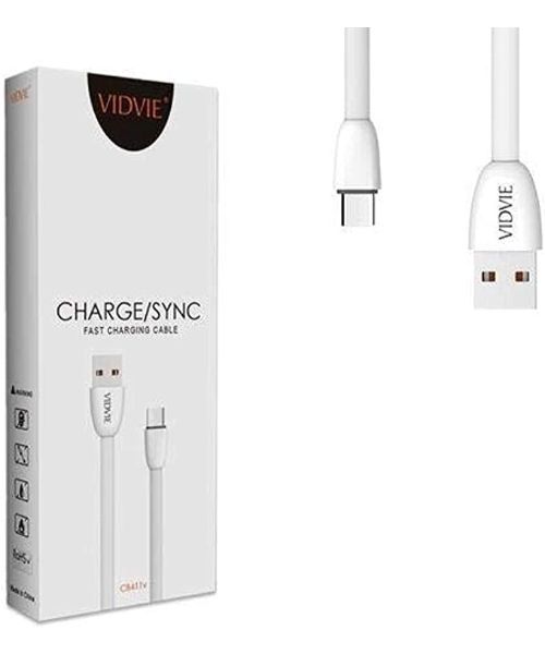 Vidvie Fast Charger Cables For Android CB411V T.C - White