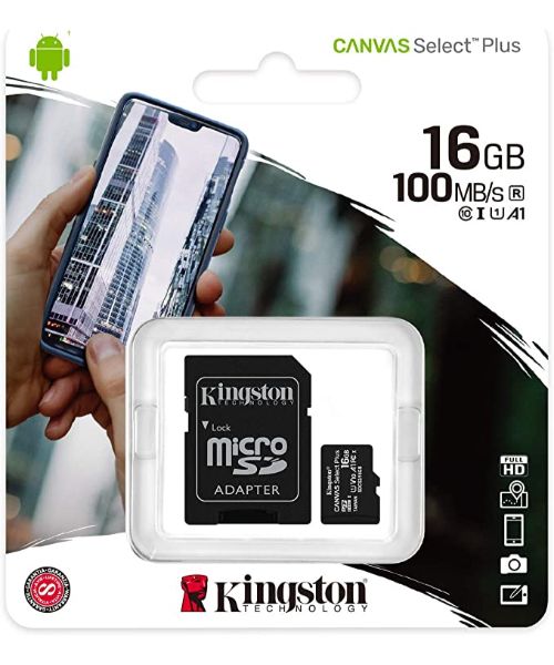 Kingston 16GB micro SDHC Canvas 16GB - Black