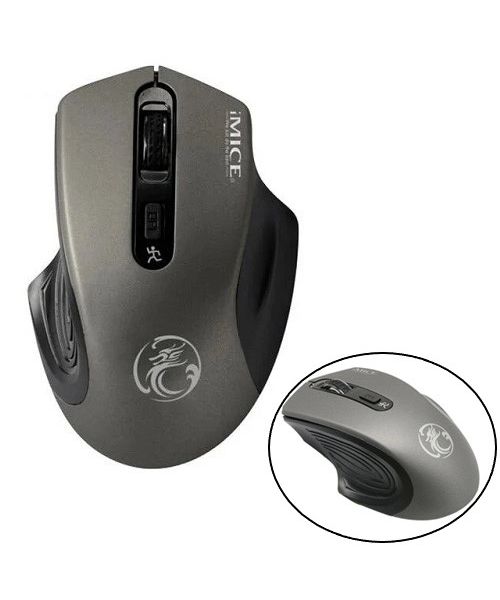 iMice E-1800 Wireless Mouse for PC And Laptop - Grey