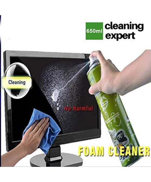 Universal Foam Cleaning Spray with Brush - White