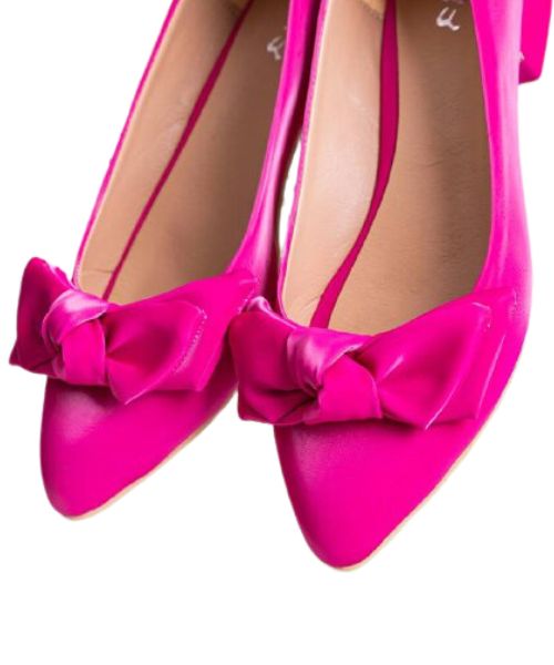 حذاء بفيونكة للنساء -  فوشيا