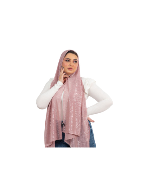  Lycra Patterned Scarf For Women 180 × 75 CM - Pink