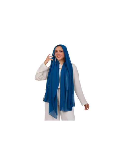 طرحة سادة للنساء 180 × 75 سم - أزرق داكن