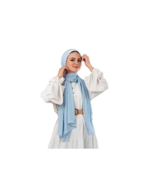 Solid Head Scarf For Women 180 × 75 CM - Light Blue
