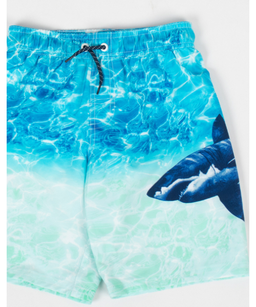 printed Elasticated shorts swimsuit For Men - Blue