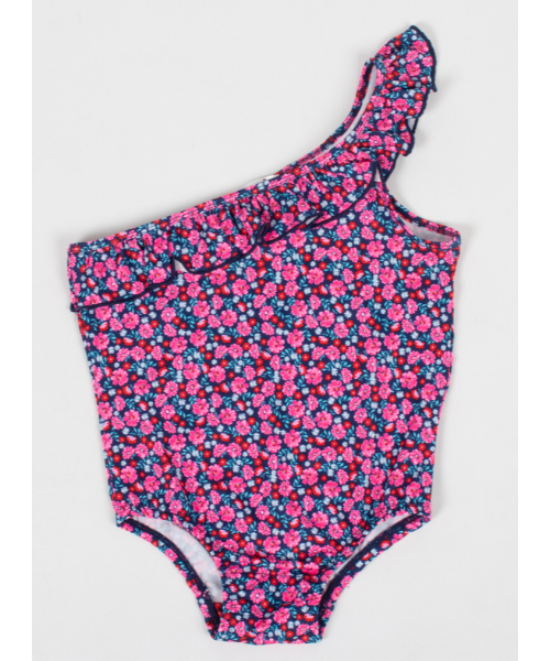 Floral print One Piece Swimsuit For Girls - Multi Color