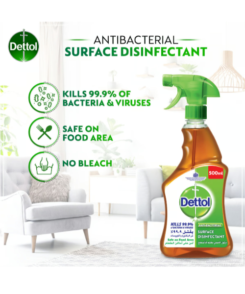 Dettol Surface Cleaner Kills 99.9% of germs Spray - 500 Ml