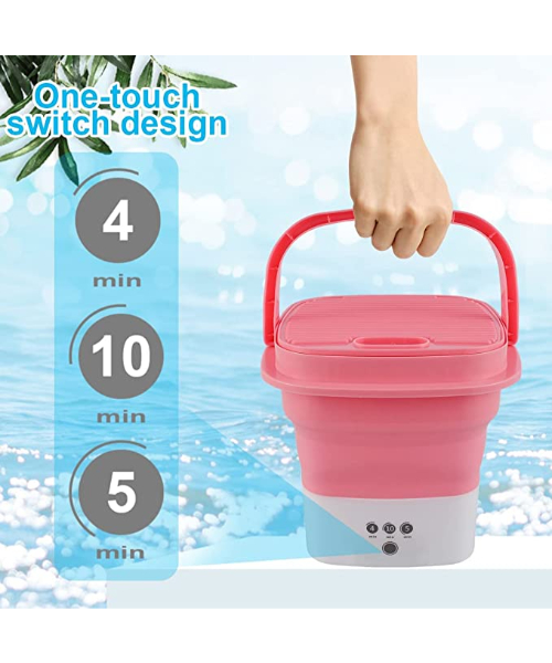 pink portable washing machine