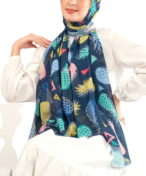 Printed Head Scarf For Women 200 × 73.5 CM - Multi Color