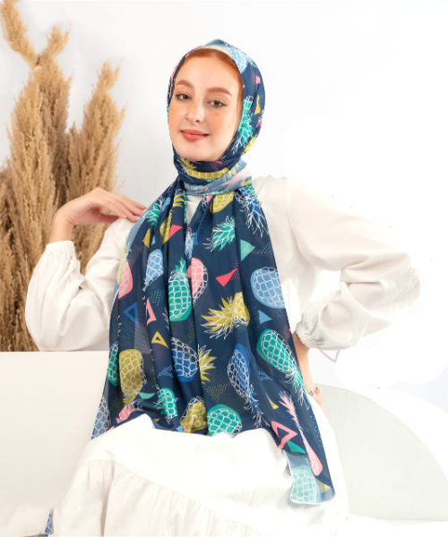 Printed Head Scarf For Women 200 × 73.5 CM - Multi Color