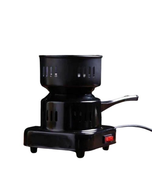 Electric Charcoal Heater - Black Silver