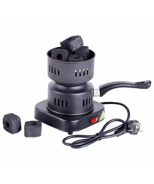 Electric Charcoal Heater - Black Silver