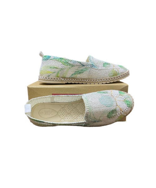 Casual Flat Shoes For Women - Beige Green