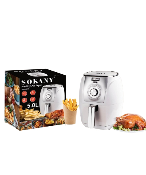 Sokany 5l Electric Air Fryer Removable Basket 360° Bake Without Oil 1500w  Multifunction Deep Fryer Oven White 3010 - Electric Deep Fryers - AliExpress