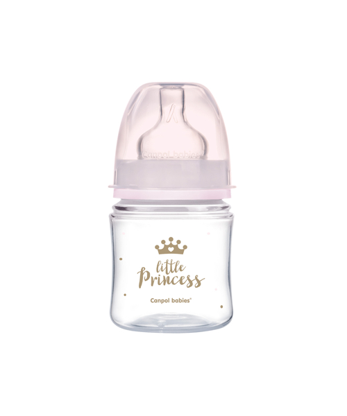 Canpol Babies Easy Start With Cover Baby Bottle Pink - 120 Ml