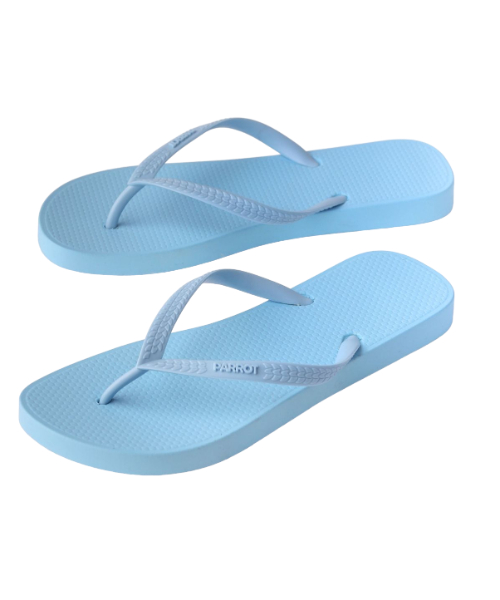 Parrot Solid Flip Flop Slipper Flat For Women Light Blue