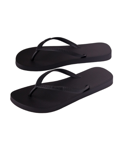 Parrot Solid Flip Flop Slipper Flat For Women Black