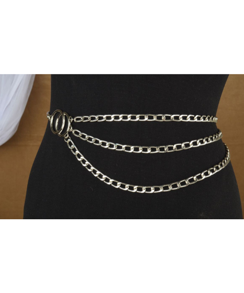 Silver Layered Metal Belt Chain