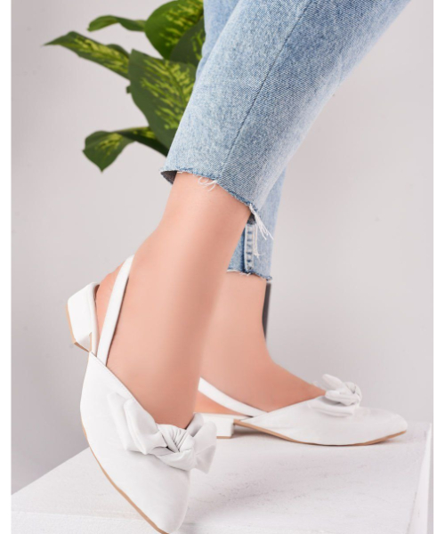 Asos design lips bow slingback ballet flats hotsell in ivory