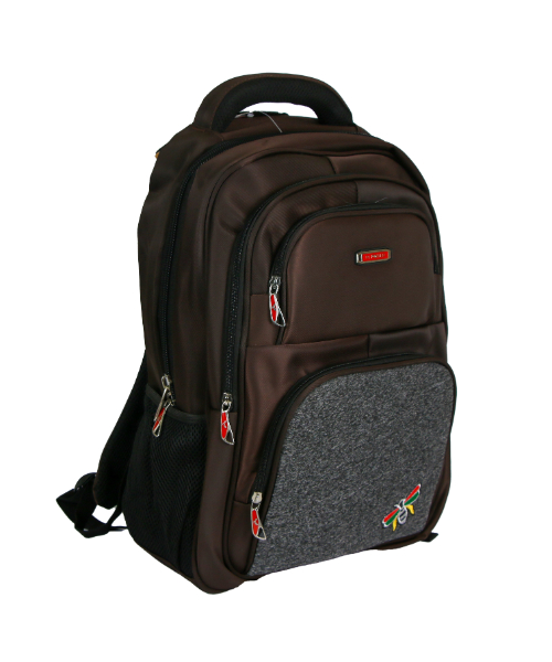 Solid Laptop Backpack For Unisex 40X52 Cm - Brown