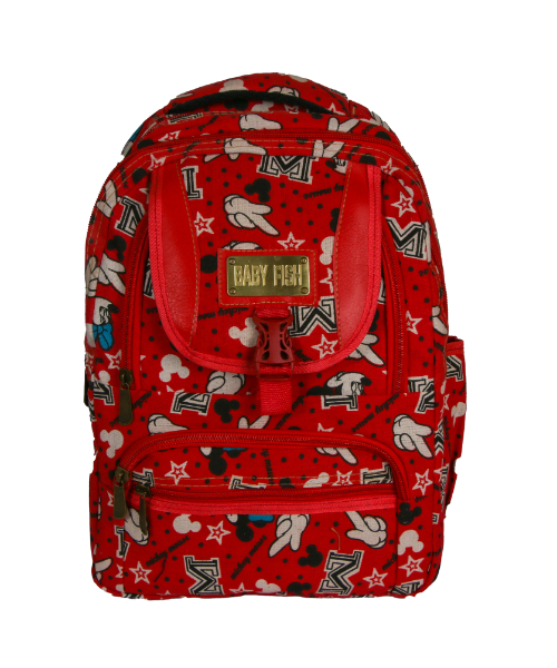 Cartoon Printed School Backpack For Girls 50X37 Cm -Red