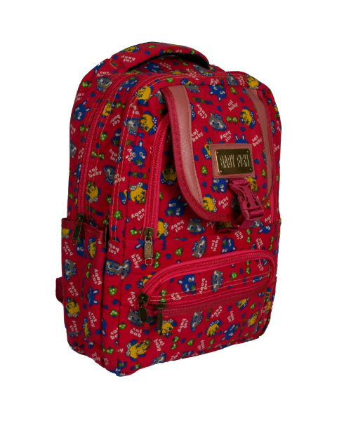 Cartoon Printed School Backpack For Girls 50X37 Cm - Fuchsia