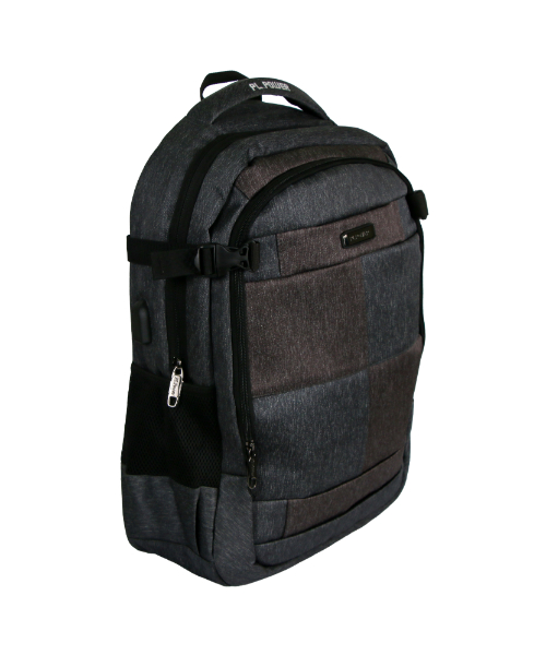 Solid Laptop Backpack For Unisex 51X38 Cm - Dark Grey Brown