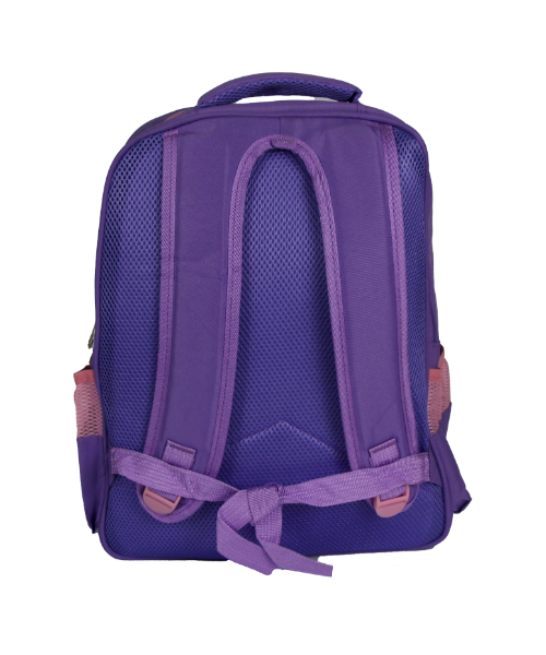 Printed School Backpack For Kids 17×14 Cm - Purple Green
