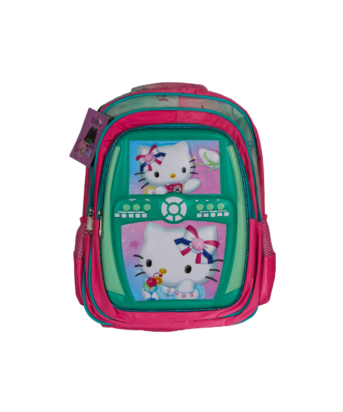 Cartoon Printed School Backpack For Kids 43×34 Cm - Green