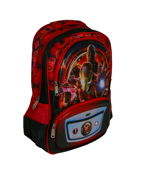 Iron Man Printed School Backpack For Kids 43×34 Cm - Red