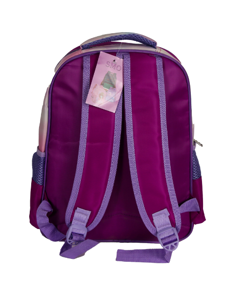 Printed School Backpack For Kids 38×32 Cm - Purple