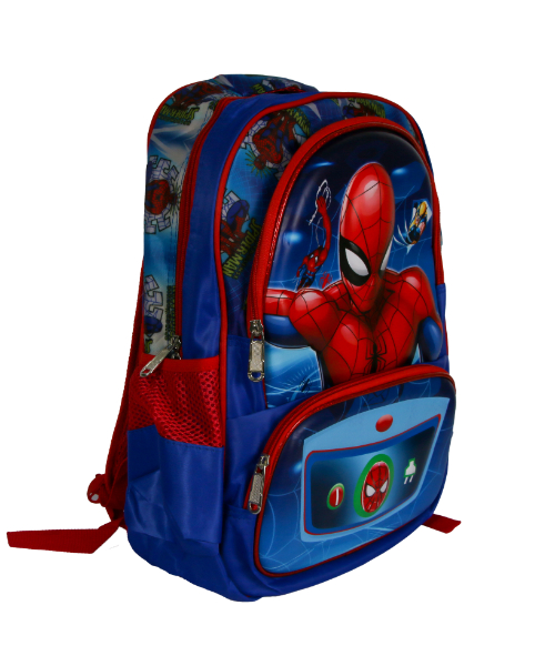 Spiderman Printed School Backpack For Kids 43×34 Cm - Blue Red