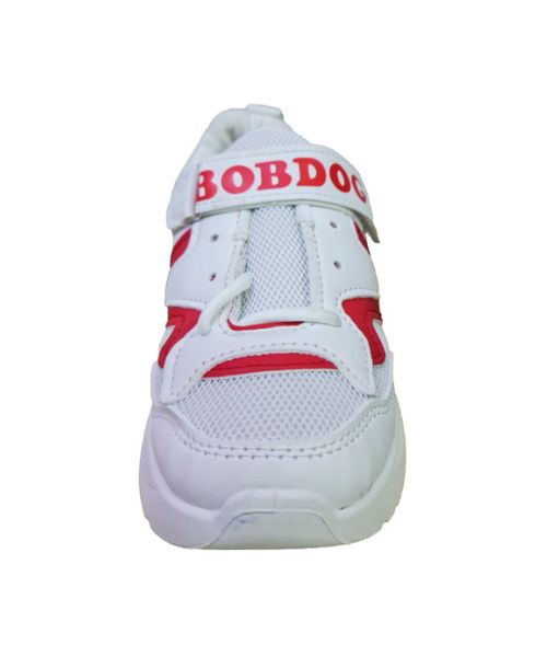 Casual Shoes Lace Up Flat For Boys - White Red 