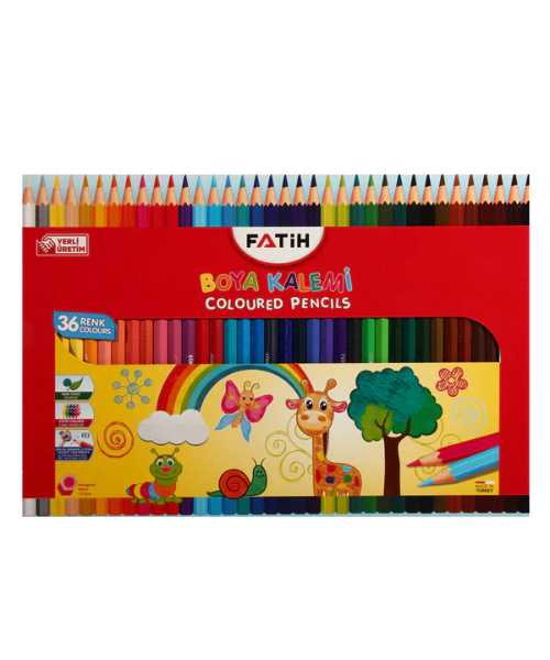 Fatih Long Color Pencils 36 Pieces - Multi Color
