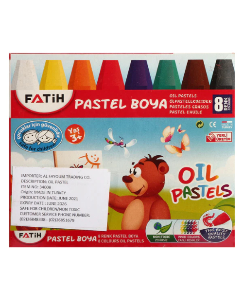 Fatih Oil Color Pastels 8 Pieces - Multi Color