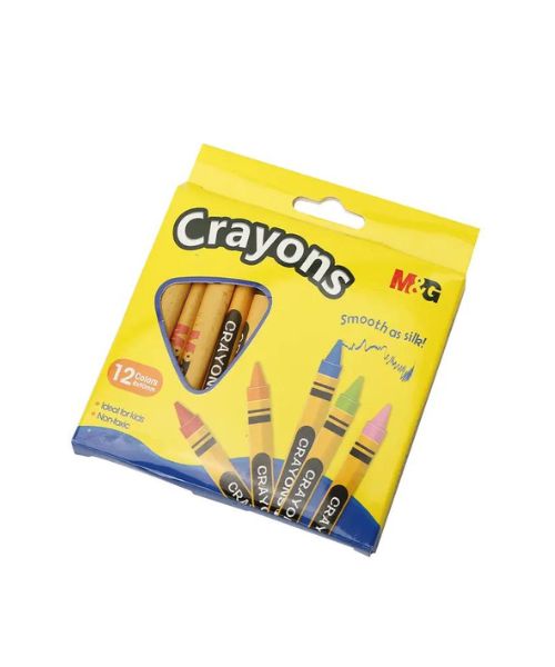 M&G Wax Crayons Agmx4225 12 Pieces - Multi Color
