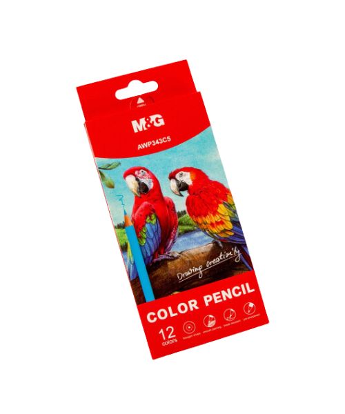 M&G Awp343C5 Color Pencils 12 Pieces - Multi Color