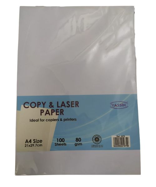 Yassin A4 Copy Paper 100 Sheets 80 Gm - White