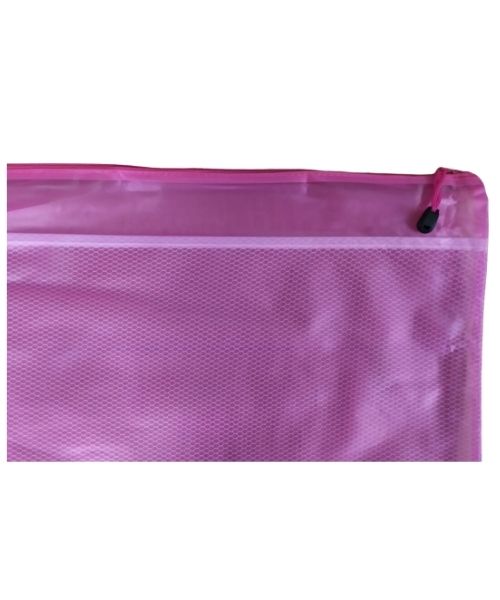 Fabric Document Case With Zipper - Purple