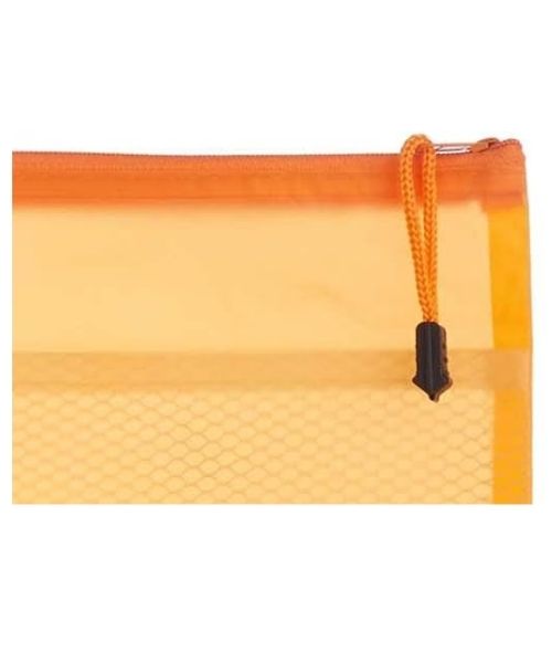 Fabric Document Case With Zipper - Orange