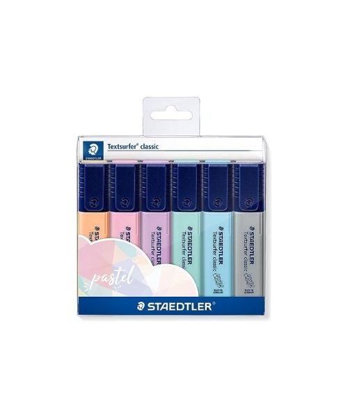 Staedtler Textsurfer Classic Marker Pen Pastel 6 Pieces - Multi Color