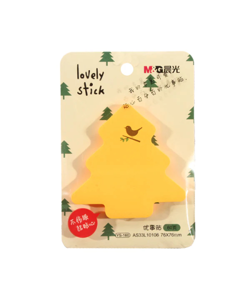 M&G Ys-160 Tree Sticky Notes 76X76 Mm 60 Sheets - Yellow