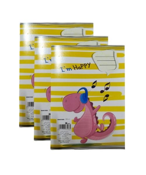 Mintra Stapled Notebook 9 Lines 28 Sheets 3 Pieces - Multishape