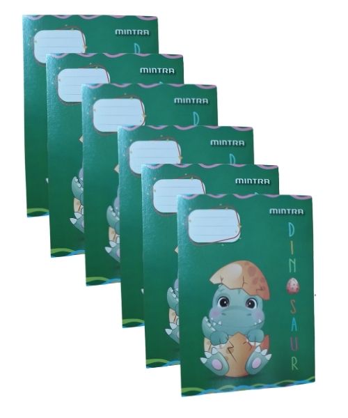 Mintra Stapled Notebook Lined 60 Sheets 6 Pieces - Multishape