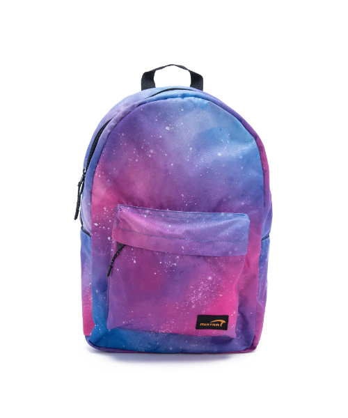 Mintra Casual Backpack Galaxy Printed For Unisex 42×30×12 Cm - Blue Pink