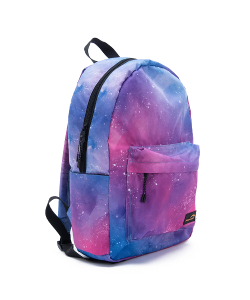 Mintra Casual Backpack Galaxy Printed For Unisex 42×30×12 Cm - Blue Pink