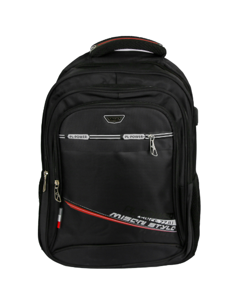 Solid Laptop Backpack For Unisex 47×37 Cm - Black 