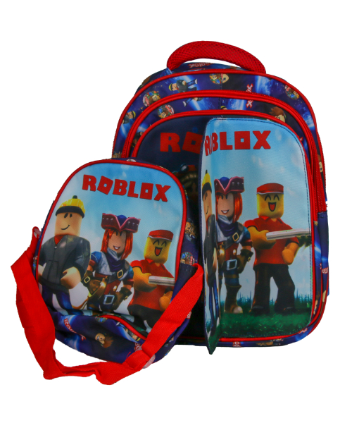 Cartoon Printed School Backpack For Kids 36×46 Cm - Red