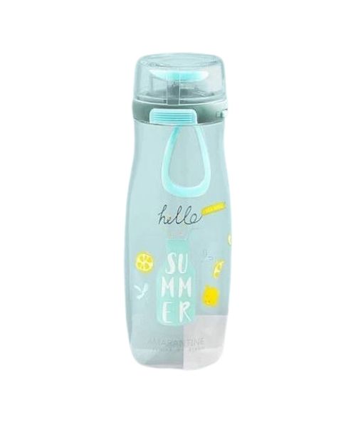 Acrylic Water Bottle With Hand 500 Ml - Light Blue